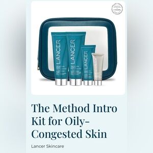 Lancer Skincare travel set for oily-congested skin